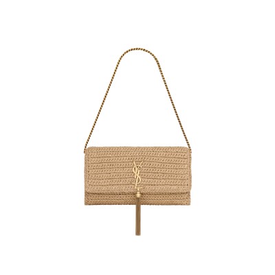 YSL KATE 99 TASSEL IN RAFFIA 604276GG6AW7072 (26*13.5*4.5cm)